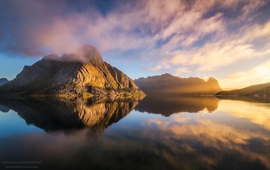 Midnight sun in Lofoten