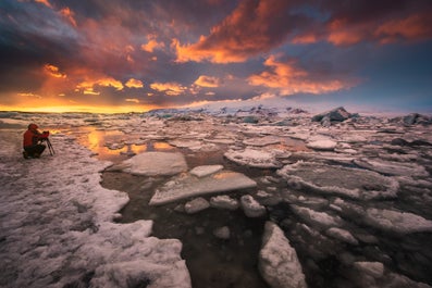 Il est possible de passer plusieurs jours à prendre des photos sur le lagon du glacier de Jökulsárlón et aucune prise de vue ne sera identique.