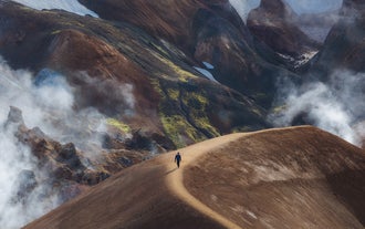 พื้นดินที่กำลังเดือนที่ภูเขาแคร์ลิงกาฟยอลล์ ที่ไฮแลนด์