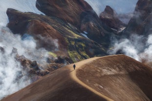 Steaming ground at Kerlingarfjöll mountains in the Highlands.