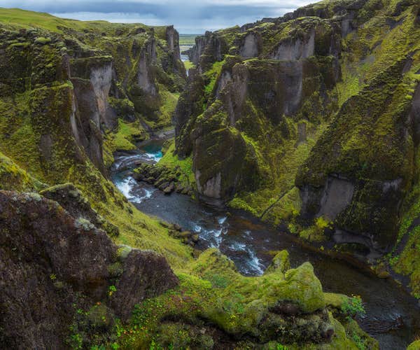 Stunning canyons and luscious flora can be found all over Iceland in the summer.