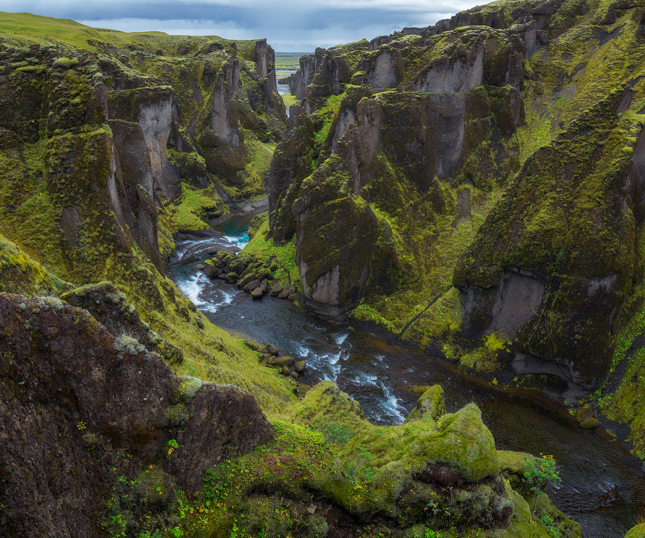 Stunning canyons and luscious flora can be found all over Iceland in the summer.