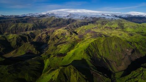 South Coast's Þakgil canyon in the summer.