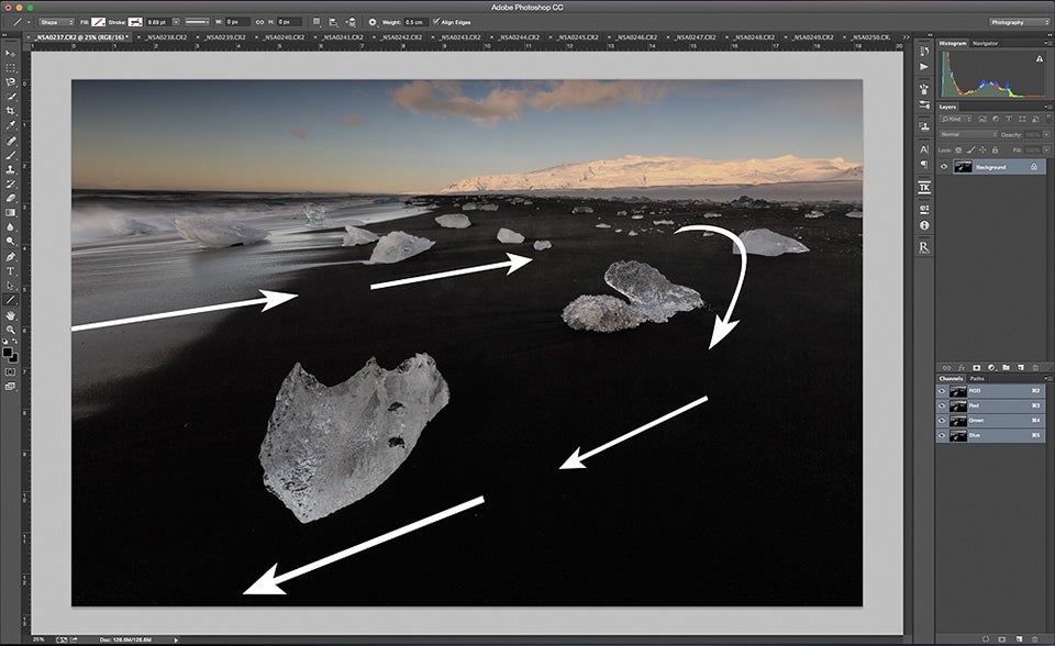 Composing a photo at the Diamond Ice Beach - Photo by Patrick Marson Ong