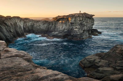 Volcanic cliffs like the shores of Santa Cruz.