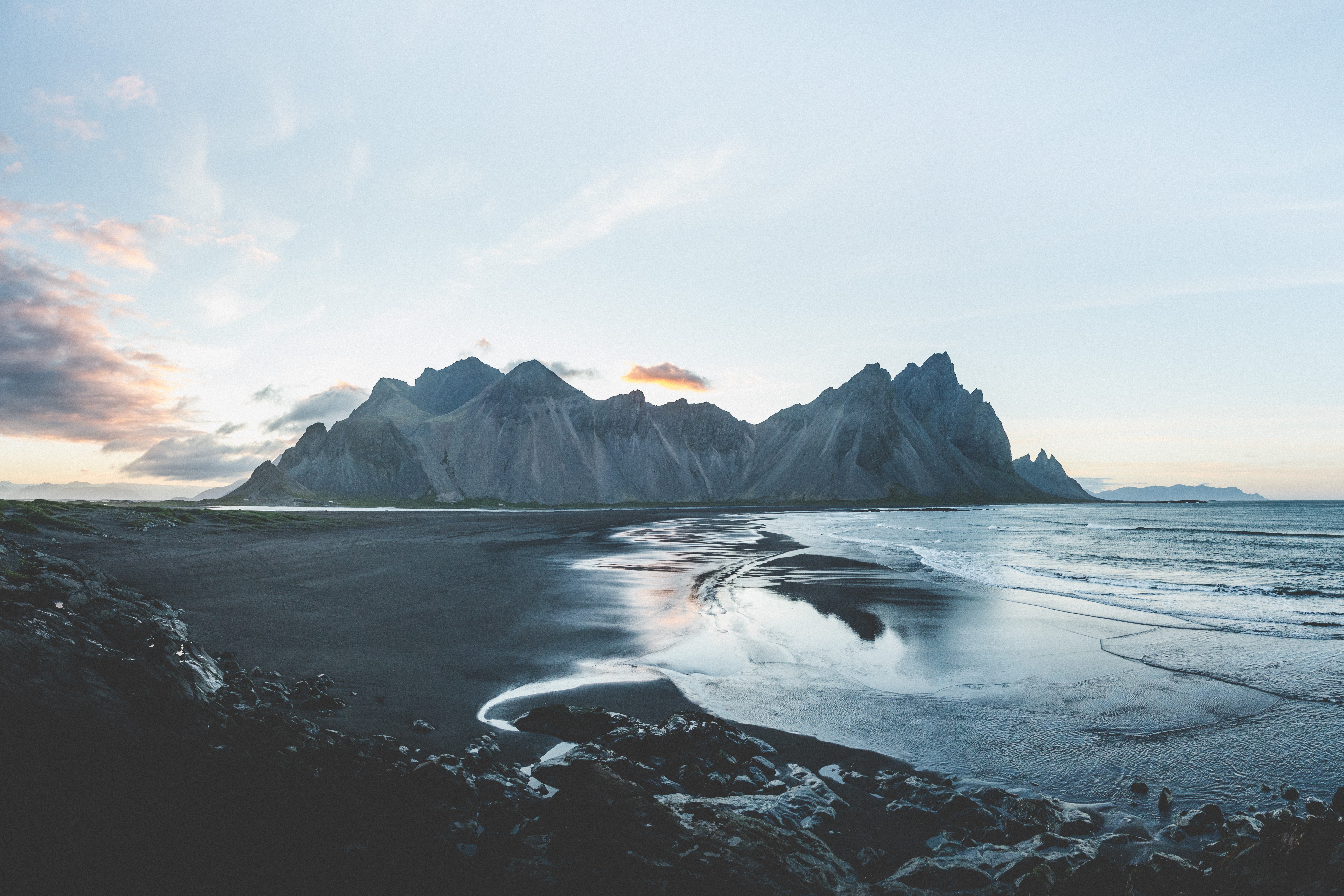 Vestrahorn mountain, a majestic peak rising proudly from the Icelandic landscape.