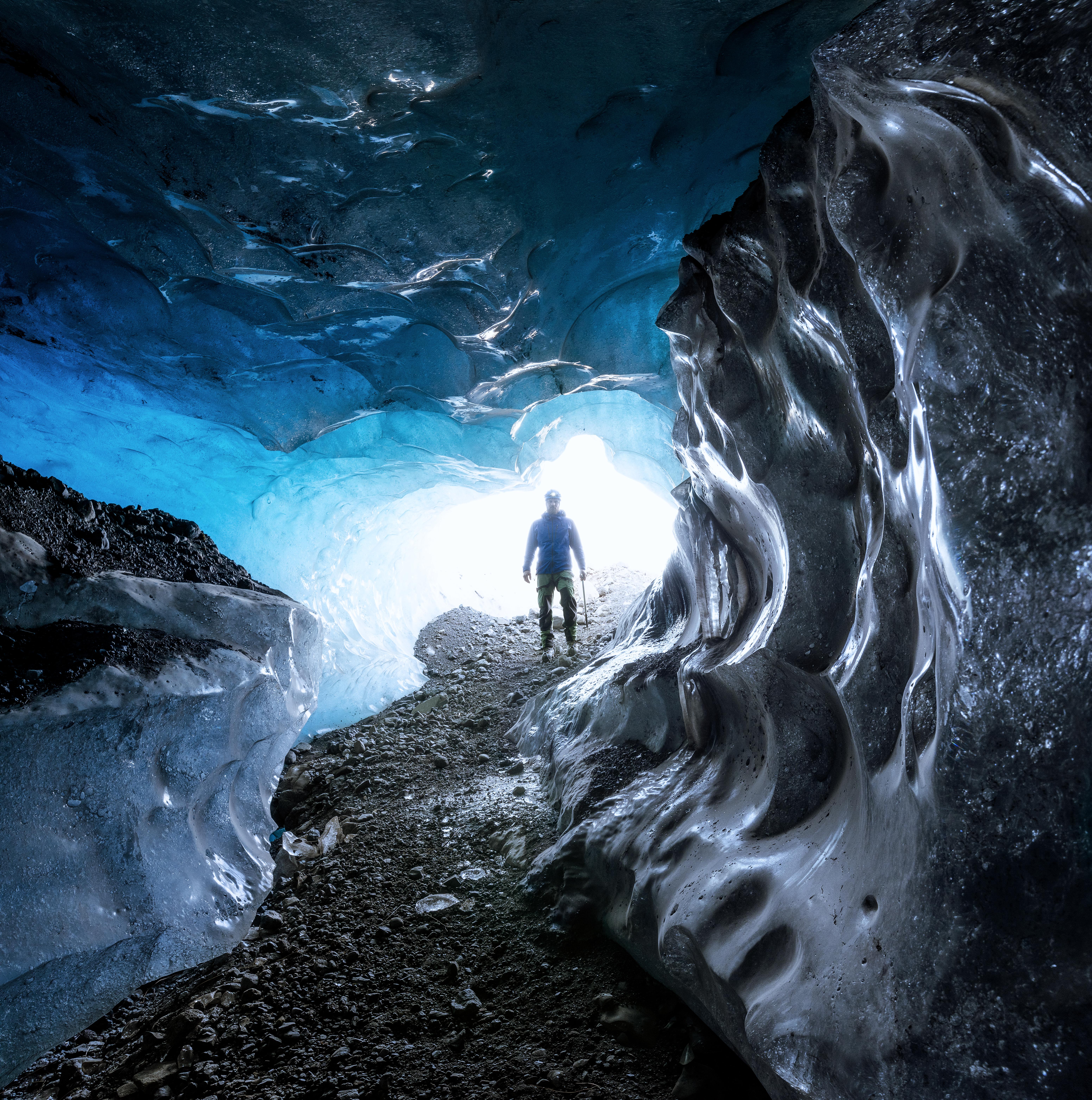 Discovering the surreal wonders of the ice cave.