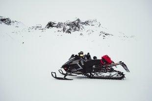 This intermediate-level guided snowmobiling tour on Langjokull is designed for riders with some experience at operating a snowmobile.