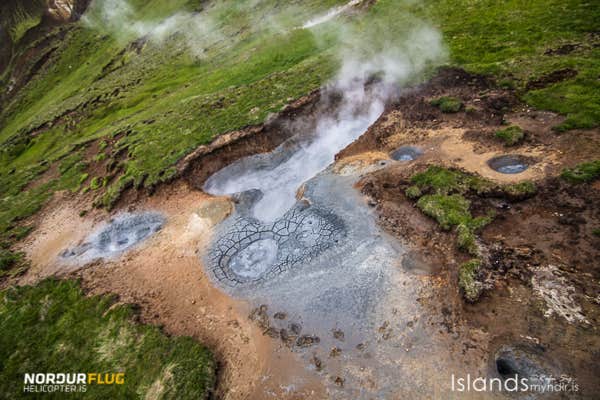 Step into a world of natural wonders as you explore the bubbling geothermal features of Hengill on our Fire and Ice tour.