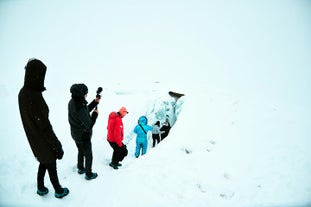 Venture into the enchanting depths of the ice cave and witness nature's frozen masterpiece up close.