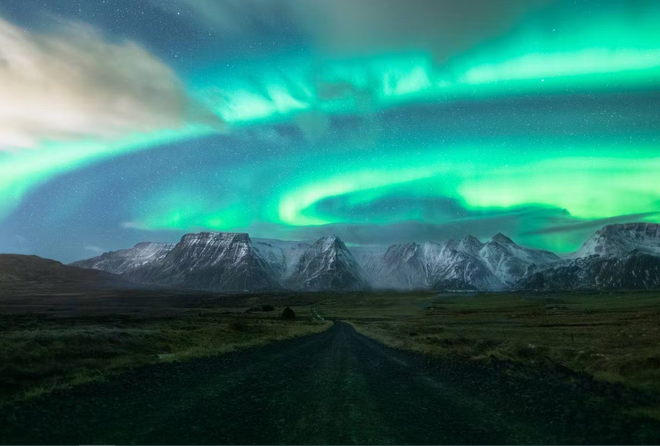 The mesmerizing northern lights illuminate the Arctic skies, painting a celestial masterpiece.
