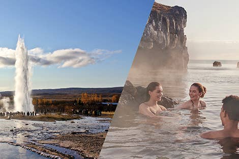Golden Circle Tour and Sky Lagoon Admission and Transfers from Reykjavik