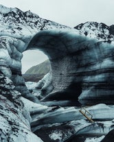 Katla ice cave on the South Coast of Iceland looks like a portal to another dimension.