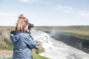 Gullfoss waterfall is an excellent sightseeing and photography site.