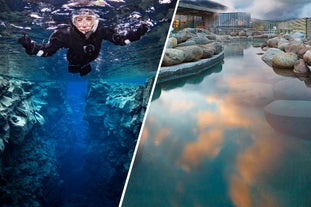 This tour in Iceland combines snorkeling at Silfra fissure and thermal bathing at Laugarvatn Fontana.