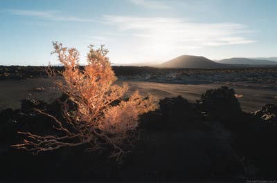 Mountains provide a great backdrop to the Campo de Piedra Pómez region.